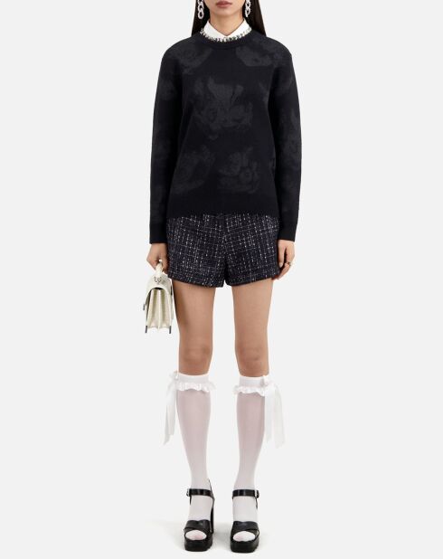 Pull en Laine mélangée avec motifs noir