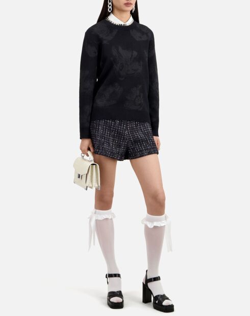 Pull en Laine mélangée avec motifs noir