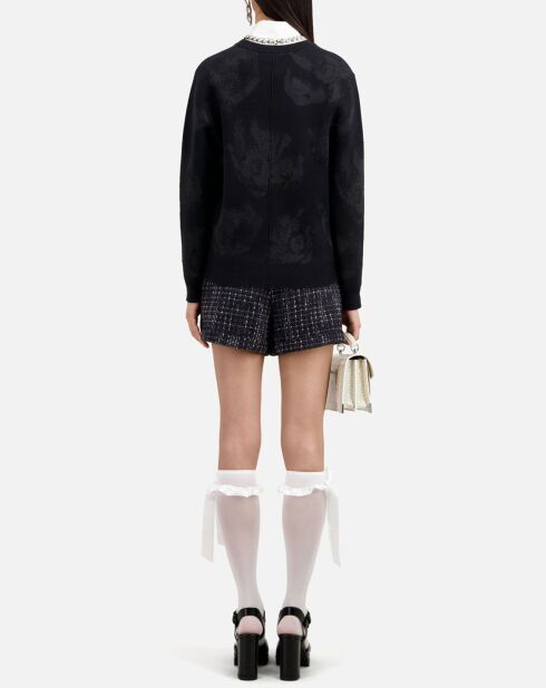 Pull en Laine mélangée avec motifs noir