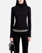 Pull effet pailleté noir