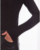 Pull effet pailleté noir