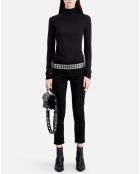 Pull effet pailleté noir