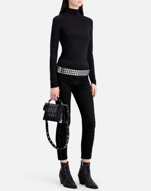Pull effet pailleté noir