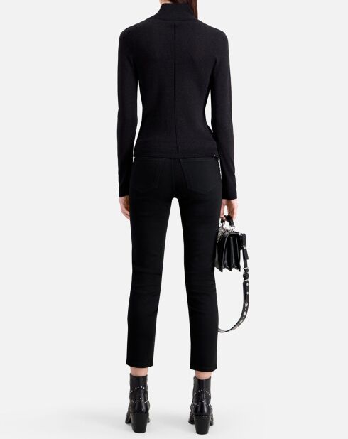 Pull effet pailleté noir