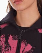 Pull en Laine mélangée à fleurs noir