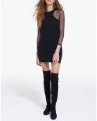 Robe fitée avec incrustation noire