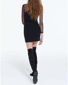 Robe fitée avec incrustation noire