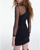 Robe fitée avec incrustation noire