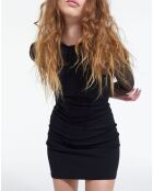 Robe fitée avec incrustation noire