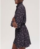 Robe courte imprimée noire