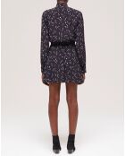 Robe courte imprimée noire
