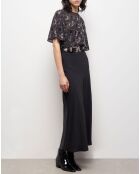 Robe longue à perles noire