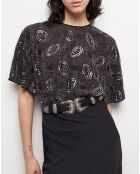 Robe longue à perles noire