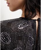 Robe longue à perles noire