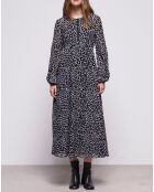 Robe longue imprimée noire