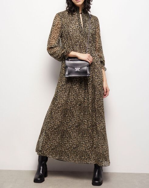 Robe longue léopard