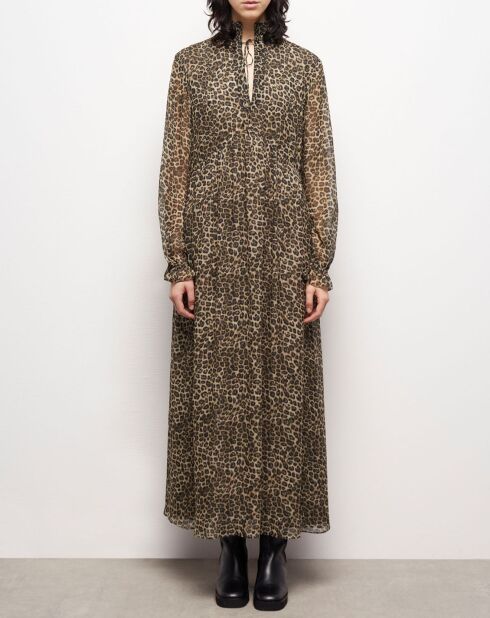 Robe longue léopard