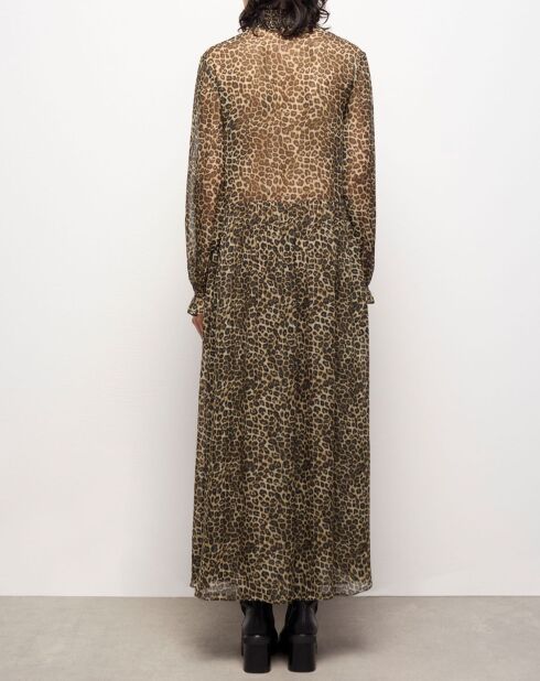 Robe longue léopard