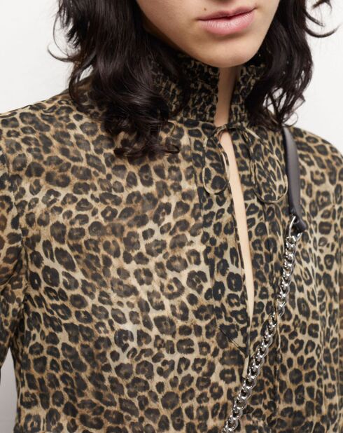 Robe longue léopard