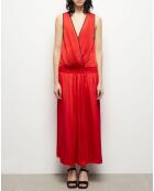 Robe longue rouge