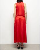 Robe longue rouge