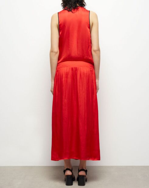 Robe longue rouge