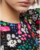 Robe longue imprimée avec ouvertures multicolore