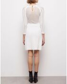Robe courte en maille blanche