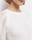 Robe courte en maille blanche
