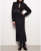 Robe longue 100% Soie noire