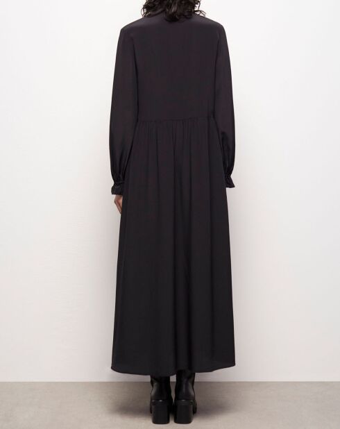 Robe longue 100% Soie noire