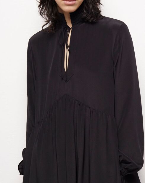 Robe longue 100% Soie noire