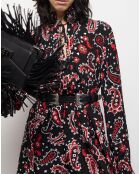 Robe courte imprimée noire