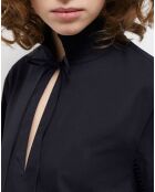 Robe courte avec broderie anglaise noire