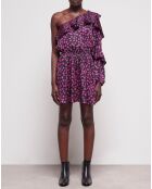 Robe courte imprimée rose