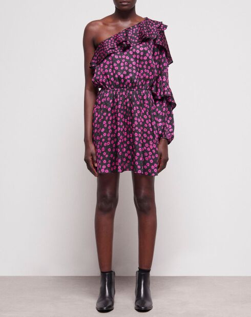 Robe courte imprimée rose