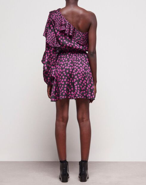 Robe courte imprimée rose