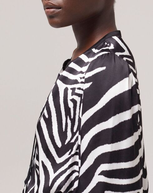 Robe courte imprimée noire