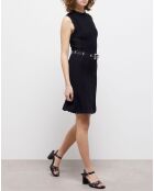 Robe courte en maille noire