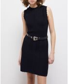 Robe courte en maille noire