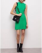 Robe courte en maille ajourée verte