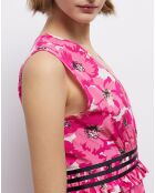 Robe courte imprimée rose
