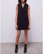 Robe courte en crêpe noire