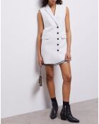 Robe courte en crêpe blanche