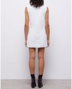Robe courte en crêpe blanche