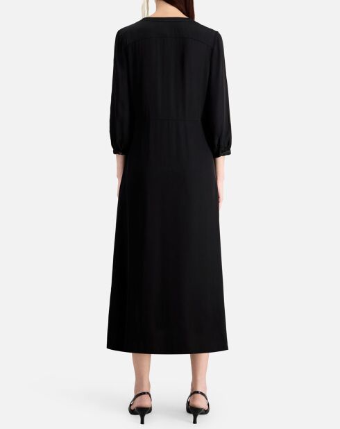 Robe courte avec plissage noire