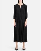 Robe courte avec plissage noire