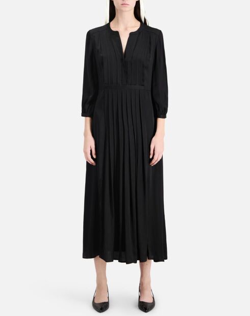 Robe courte avec plissage noire