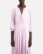Robe courte avec plissage rose