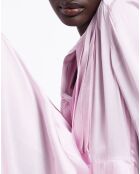 Robe courte avec plissage rose